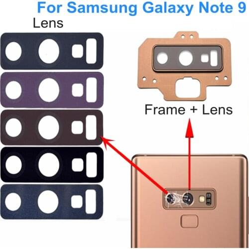 For Samsung Galaxy Note 9 Note9 Back Rear Camera Glass Lens With Sticker Glue Camera Lens Cover Repair Replacement Parts