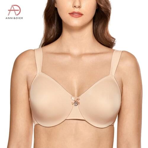 Womens Smooth Minimizer Bra Plus Size Full Coverage Underwire Unlined Bras