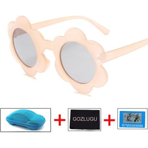 GOZLUGU Flower Kids Sunglasses Girls Boby Sun Glasses Summer Beach Children Eyewear Party Eyeglasses Gafas De Sol UV400 2021