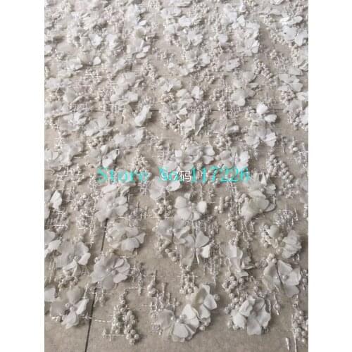 JRB-81405 embroidered French lace fabric with full beads super quality African net lace fabric for nice dress