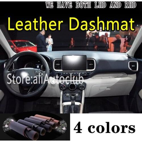 For Hyundai Venue 2019 2020 2021 Leather Dashmat Dashboard Cover Pad Dash Mat Carpet Car Styling Auto Accessories