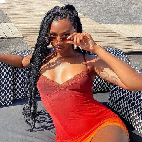 Fashion Gradient Color Bodycon Women Mini Party Dresses Sexy V Neck Party Clubwear 2021 Spaghetti Straps Casual Street Clothes