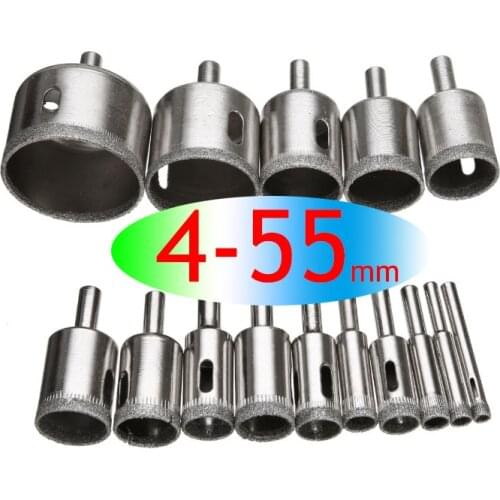 4-55mm Wholesales 1Pcs Diamond Drill Bits Set Hole Saw Cutter Tool Glass Marble Granite Use for Glass, Marble, Tile or Granite
