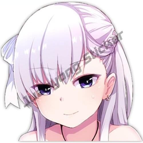 Waifu Peeker Car Stickers Azur Lane Belfast 9.6 Cute Anime Girl Bumper Window Camper Trunk Cover scratches Vinyl Decal KK13x13cm