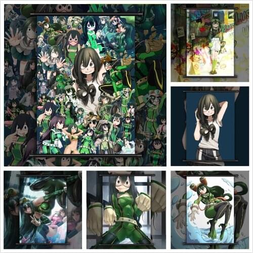 Wall Artwork No My Hero Academia Asui Tsuyu Canvas Mural Pictures Painting Print Poster Plastic Hanging Scrolls Home Decoration