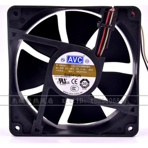 Original DD12038B48H 12038 48V 0.3A 12CM double ball inverter cooling fan
