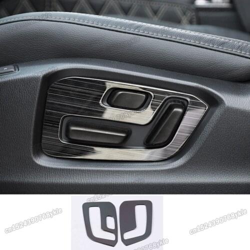 Lsrtw2017 Stainless Steel Car Seat Adjust Button Frame Panel for Mazda Cx5 Cx-5 2017 2018 2019 2020 2021 Cx5 Accessories Sticker