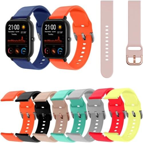 Soft Silicone Band Strap for Huami Amazfit GTS 2e GTS2 mini for Huami Amazfit GTR 42mm Band With Fashional Colors 20mm