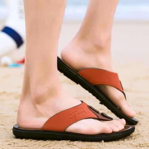 H11 2021 Flip Flops Men Shoes Summer Fashion Shoes men Slippers Non-slip Slides Personality Beach Flip-flop Mens House Shoes