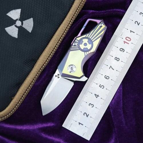 LEMIFSHE JK5313 Flipper s35vn steel blade Titanium handle outdoor camping hunting pocket kitchen fruit folding knife EDC tool