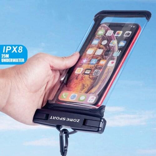 6.9inch Panoramic Touchscreen Waterproof Phone Bag Hot Spring Drifting Diving Swimming Bag Seaside Mobile Phone Holder Case