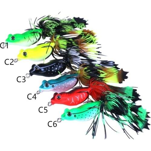 High quality HENGJIA Live Target Frog Lure 5.5cm/13g Snakehead Lure Topwater Lifelike Frog Fishing Lure Tackle