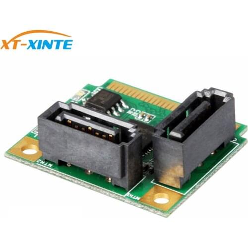 XT-XINTE Mini PCI-Express PCI-E SATAIII 3.0 6Gbps Raid Card Mini PCIE 2-port SATA 3.0 SSD Array Expansion Card Free Drive