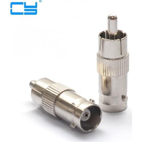 10 pieces BNC Female to RCA Male adapter, RCA male Av Av to BNC Female male coax connector adapter AV adapter