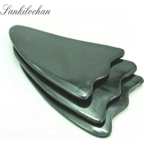 10pcs Natural Buffalo horn SPA Scraping Plate Body Massager China Tradition Acupuncture Massage Gua Sha Board Scrape Therapy