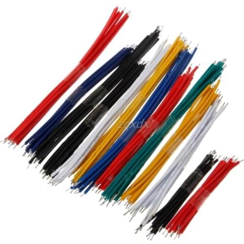 130 Pcs 13 Value 24AWG Breadboard Jumper Cable Wire Kit Double Tinned Colorful Drop ship