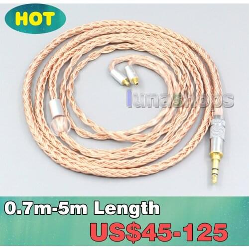 2.5mm 3.5mm XLR Balanced 16 Core 99% 7N OCC Earphone Cable For Dunu T5 Titan 3 T3 (Increase Length MMCX) LN006740