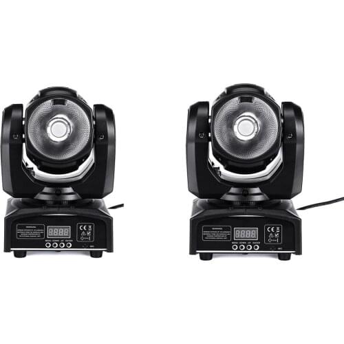 2pcs/ 65W LED Moving Head Light RGBW Beam 60W DMX512 Stage Lighting Led Mini Moving Head Lights Super Bright DJ Disco Party