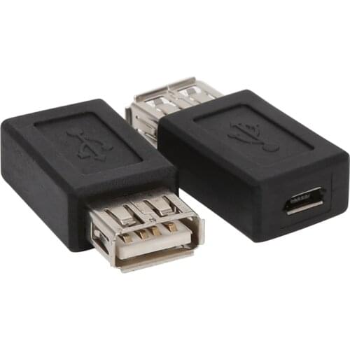 2Pcs/Set USB 2.0 Type A Female to Micro USB Type B 5Pin Female Converter Adapter