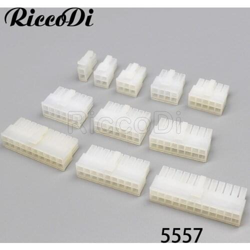 3-10PCS Molex 4.2 Pitch 2/4/6/8/10/12/14/16/18/20/24Pin ATX Male Connector Plug Computer ATX Power Car 5777 Transparent