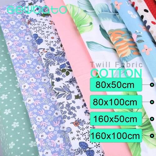 4 Sizes Cartoon Twill Printed 100% Cotton Fabric For Baby Sewing Quilting Fat Quarters Child DIY Patchwork Fabric