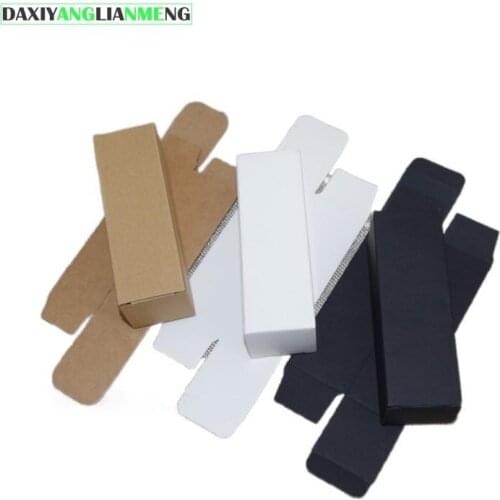 Paper Box Packaging Valve Tube 100pcs/lot 4x4x10.3cm White Black Paperboard,350gsm Kraft