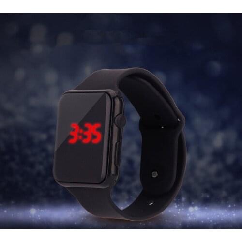 Creative Luminous Square Black White Pink Children For Women Trend Boy Girl LED Watch Student Simplicity Electronic Clock Reloj