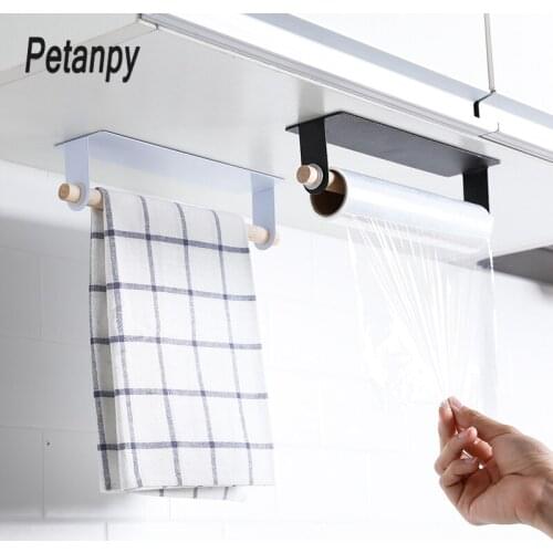 Adhesive Paper Towel Holder Under Cabinet For Kitchen Bathroom Kitchen Organizer Paper Towel Holder Wall Hanging Roll Paper Rack