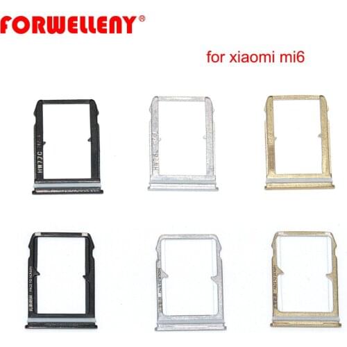 For xiaomi xiomi mi6 mi 6 SIM Card Holder Slot Tray Repair Parts black silver gold