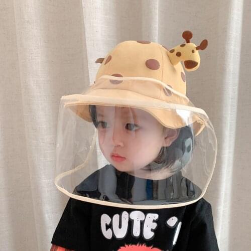 Childrens Transparent Full-face Fisherman Hat Removable Windproof Ourdoor Baby Boy Girl Caps Kids Accessories Dropshipping