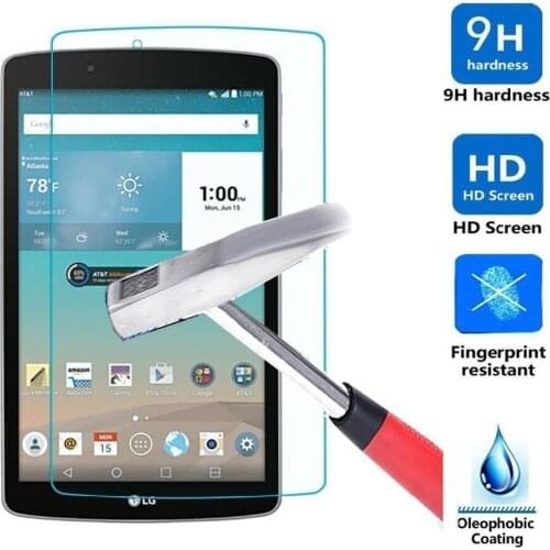 For LG G Pad 3 8.0 V525 V521 (G Pad X 8.0) Tempered Glass screen Protector 9h Safety Protective Film 8 inch Tablet