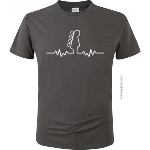 New Design Guitar Lifeline T Shirt Big Size Men Fashion Summer Cotton Print T-Shirt O-Neck Short Sleeve Tops Tees Homme