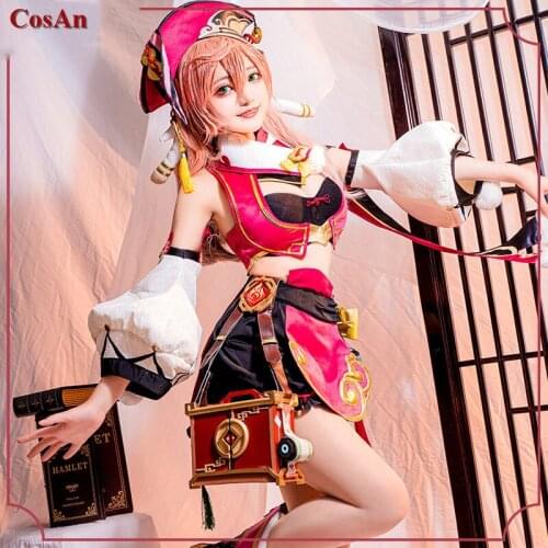 Hot Game Genshin Impact Yanfei Cosplay Costume Female High Quality Cute Combat Uniform Activity Party Role Play Clothing S-XL