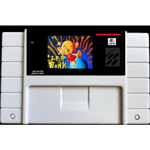 Super Bonk USA- NTSC version 46 pins games card NTSC version for Retro Video games Console