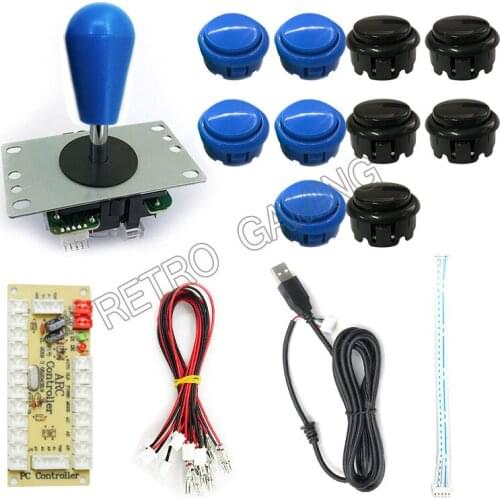 NEW Arcade Botton DIY KIT Usb Encoder Zero Delay to PC DIY Kit Arcade 5Pin Joystick Cassette Push Botton For arcade cabinet