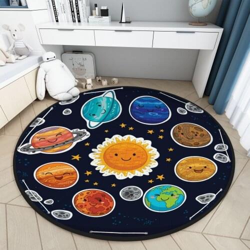 11 Colors Round 150cm Childrens Carpet Anti-slip Baby Play Mat Pad Infant Crawling Blanket Animal Round Carpet Floor Rug