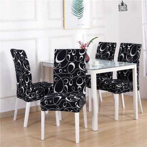 Kitchen Dining Chair Cover Elastic Stretch Spandex Seat Case for Wedding Banquet Party Anti-dirty Chair Covers