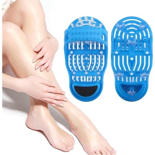 Feet Massage Shower Foot Scrubber Massager Cleaner Spa Exfoliating Slipper