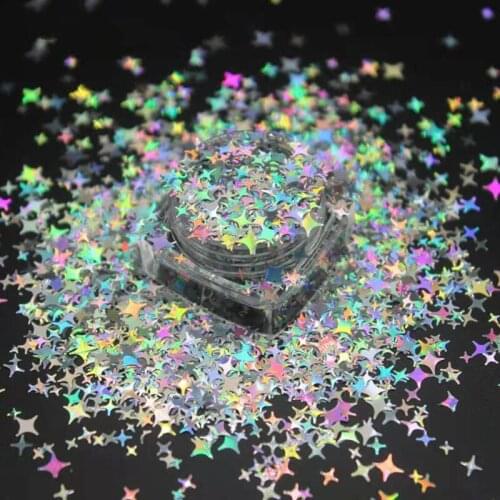 Nail Sequin Star Nail Glitter Sequins Mixed Size Holographic Nail Art Sparkly Glitter Tips Manicure Nail Decoration