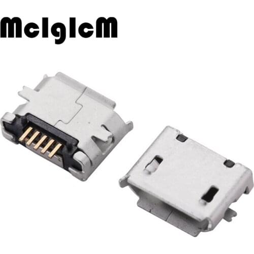 Micro USB 5P,5-Pin SMD SMT Micro USB Jack,5Pins Micro USB Connector Tail Charging Socket