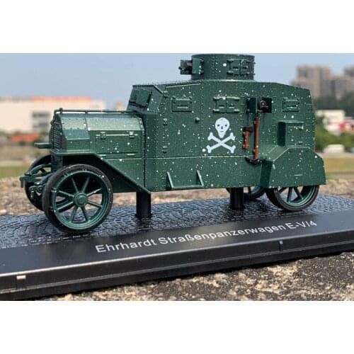1:43 World War I German Armored Car Alloy Car Model Military Fan Collection Length 12cm Static Decoration Gift