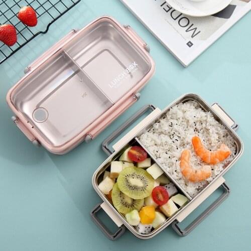 TUUTH New Stainless Steel Lunch Box Independent Lattice For Kids Bento Box Portable Leak-Proof Bento Lunch Box Food Container