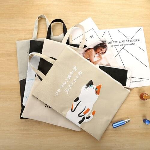 8pcs oxford cloth A4 folder file stationery fill school office storage file bag file holder