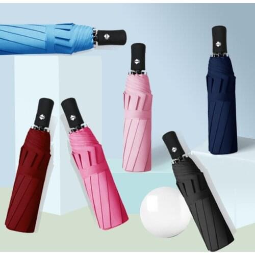 Fully automatic sunny rain umbrella female sunscreen anti-ultraviolet three-fold umbrella sunshade 8-bone automatic umbrella