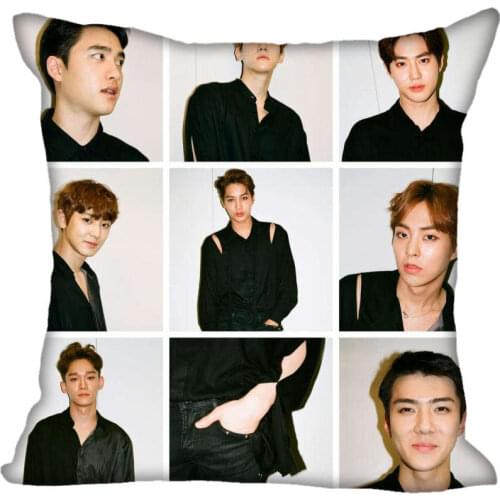 Hot Sale Custom EXO Pillowcase 40x40cm 45x45cm 60x60cm(Two Sides) dakimakura Home Hot Pillow Cases