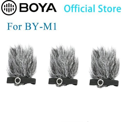 BOYA BY-B05 Professional Furry Windshield Windscreen Set for BY-M1 Microphone (3 Pack)