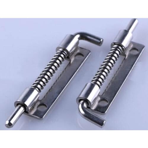 Spring Loaded 304 stainless steel Security Barrel Bolt Latch Tone Latches Door Cabinet Hinges Hardware Cabinets Box car Bolts