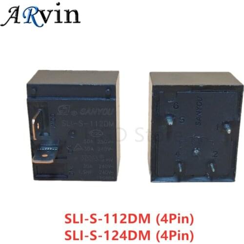 Power Relay 100%Original New SANYOU SLI-S-112DM 12VDC SLI-S-124DM 24VDC 30A 4PINS