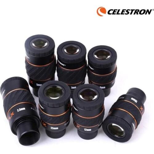 Celestron X-CEL LX 2,3mm 5mm 7mm 9mm 12mm 18mm 25mm ocular 60 grados telescopio gran angular nebulosa ocular planetario 1,25"
