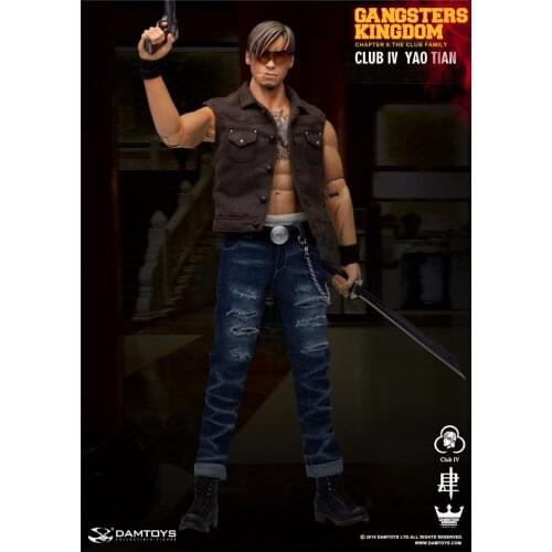 In stock DAMTOYS DAM GK019 1/6 Hong Kong Gangster Kingdom Grass Flower 4 YaoTian Action Figure